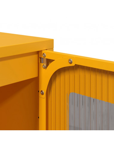 Credenza Giallo Senape 68x39x111,5 cm in Acciaio