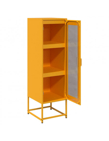 Credenza Giallo Senape 36x39x123 Acciaio Laminato Freddo
