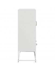 Credenza Bianca 68x39x111,5 cm Acciaio