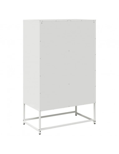 Credenza Bianca 68x39x111,5 cm Acciaio