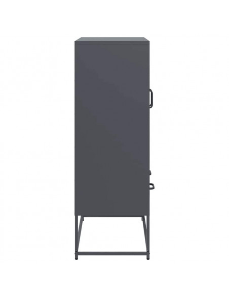 Credenza Antracite 68x39x111,5 cm Acciaio