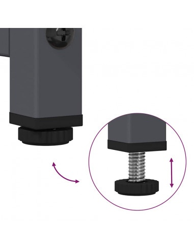 Credenza Antracite 68x39x111,5 cm Acciaio