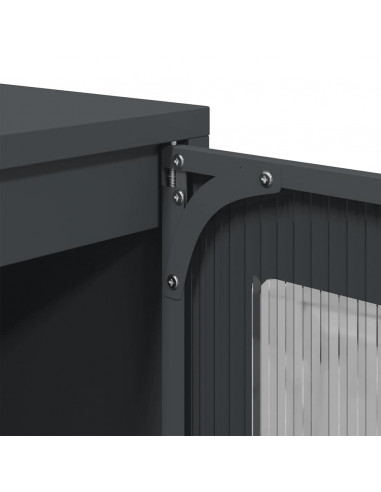 Credenza Antracite 68x39x111,5 cm Acciaio