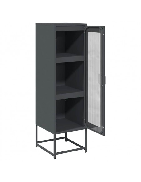 Credenza Antracite 36x39x123 cm Acciaio Laminato a Freddo