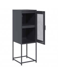 Credenza Antracite 36x39x107 cm in Acciaio Laminato a Freddo