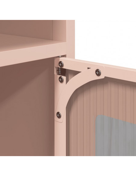 Comodino Rosa 36x39x78 cm in Acciaio Laminato a Freddo