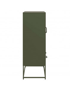 Credenza Verde Oliva 68x39x111,5 cm in Acciaio