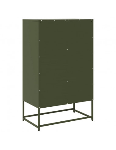 Credenza Verde Oliva 68x39x111,5 cm in Acciaio