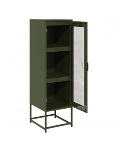 Credenza Verde Oliva 36x39x123 cm Acciaio Laminato a Freddo