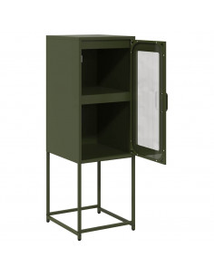 Credenza Verde Oliva 36x39x107 cm in Acciaio Laminato a Freddo