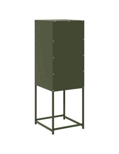 Credenza Verde Oliva 36x39x107 cm in Acciaio Laminato a Freddo