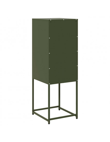 Credenza Verde Oliva 36x39x107 cm in Acciaio Laminato a Freddo