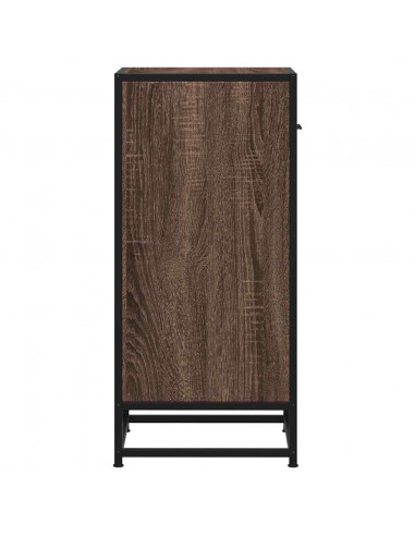 Credenza Rovere Marrone 35,5x35x76 cm in Truciolato e Metallo