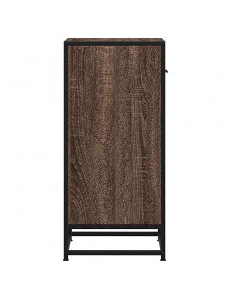 Credenza Rovere Marrone 35,5x35x76 cm in Truciolato e Metallo