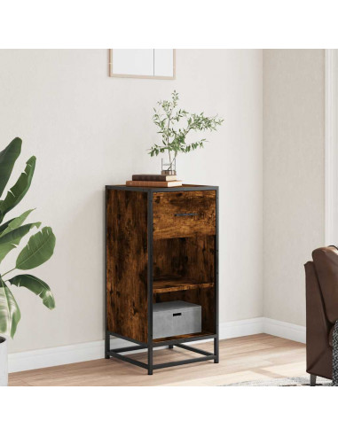 Credenza Rovere Fumo 35,5x35x76 cm in Truciolato