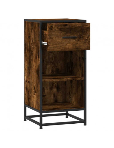 Credenza Rovere Fumo 35,5x35x76 cm in Truciolato