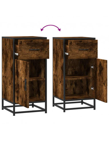 Credenza Rovere Fumo 35,5x35x76 cm in Truciolato