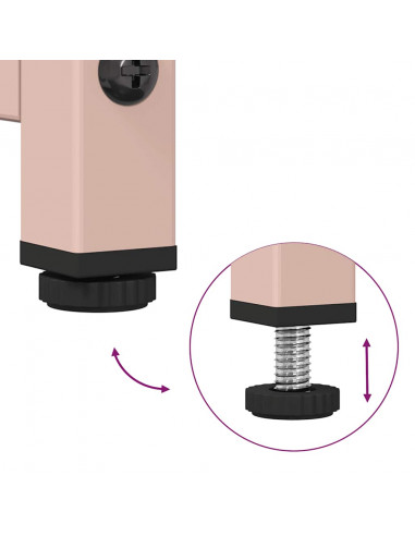 Credenza Rosa 68x39x111,5 cm Acciaio