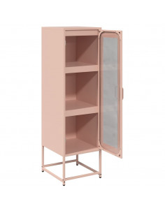 Credenza Rosa 36x39x123 cm Acciaio Laminato a Freddo