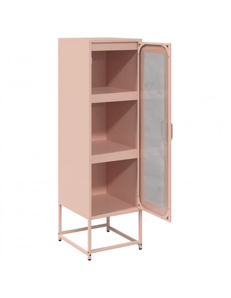 Credenza Rosa 36x39x123 cm Acciaio Laminato a Freddo