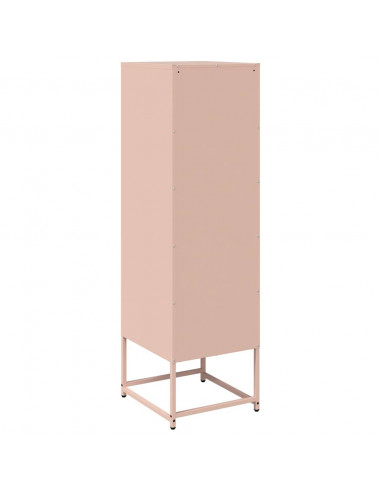Credenza Rosa 36x39x123 cm Acciaio Laminato a Freddo