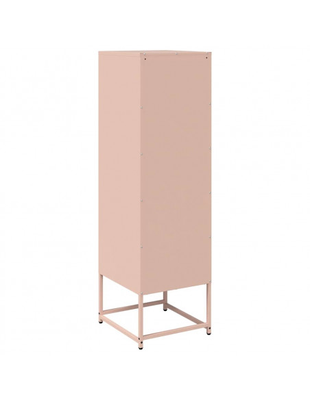 Credenza Rosa 36x39x123 cm Acciaio Laminato a Freddo