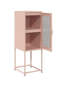 Credenza Rosa 36x39x107 cm in Acciaio Laminato a Freddo