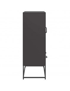 Credenza Nera 68x39x111,5 cm Acciaio