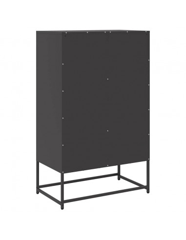 Credenza Nera 68x39x111,5 cm Acciaio