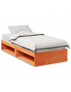 Dormeuse senza Materasso Marrone Cera 90x200 cm Legno di Pino