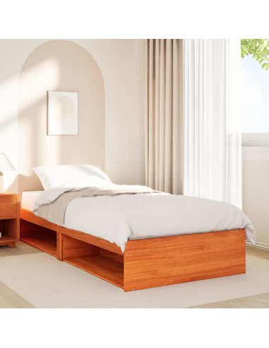 Dormeuse senza Materasso Marrone Cera 80x200 cm Legno di Pino