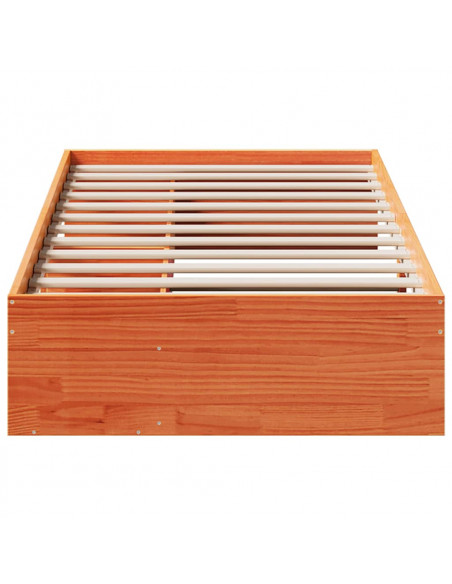 Dormeuse senza Materasso Marrone Cera 80x200 cm Legno di Pino