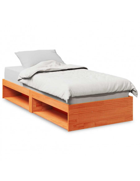 Dormeuse senza Materasso Marrone Cera 100x200 cm Legno di Pino