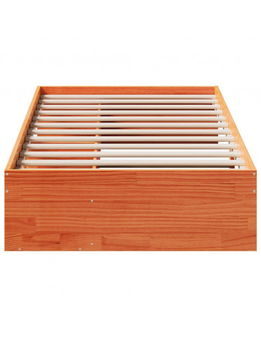 Dormeuse senza Materasso Marrone Cera 100x200 cm Legno di Pino