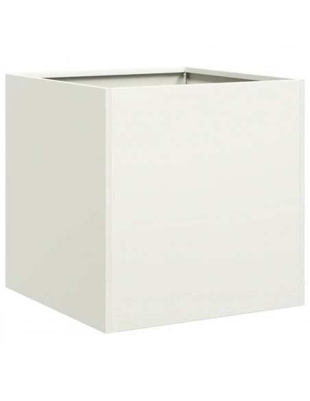 Fioriera Bianca 40x40x40 cm in Acciaio Laminato a Freddo