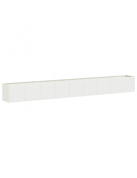Fioriera Bianca 360x40x40 cm in Acciaio Laminato a Freddo