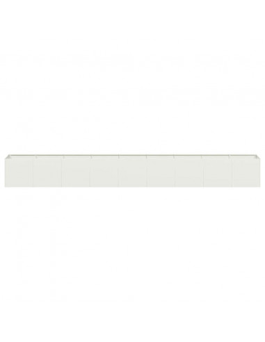 Fioriera Bianca 360x40x40 cm in Acciaio Laminato a Freddo