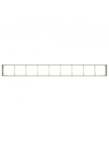 Fioriera Bianca 360x40x40 cm in Acciaio Laminato a Freddo