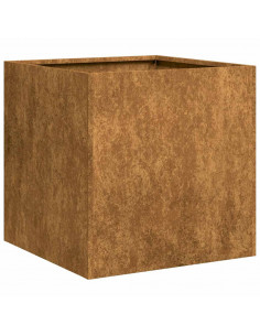 Fioriera Arrugginita 40x40x40 cm in Acciaio Corten