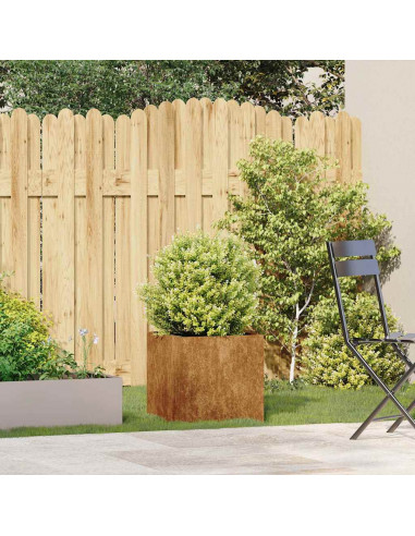 Fioriera Arrugginita 40x40x40 cm in Acciaio Corten