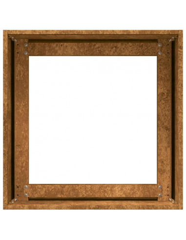 Fioriera Arrugginita 40x40x40 cm in Acciaio Corten