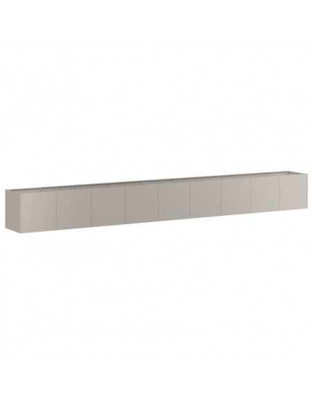 Fioriera Arrugginita 360x40x40 cm in Acciaio Corten