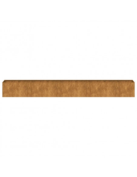 Fioriera Arrugginita 360x40x40 cm in Acciaio Corten