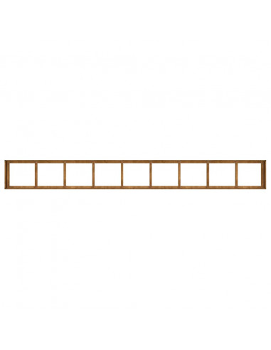 Fioriera Arrugginita 360x40x40 cm in Acciaio Corten