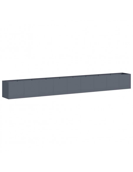 Fioriera Antracite 360x40x40 cm in Acciaio Laminato a Freddo