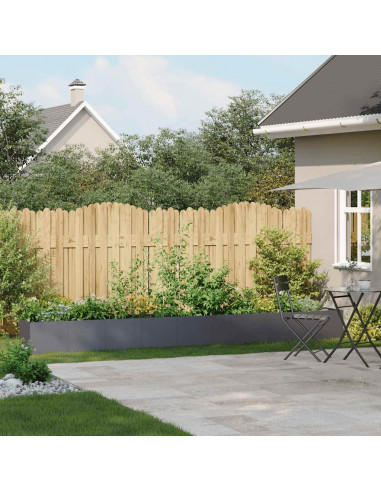 Fioriera Antracite 360x40x40 cm in Acciaio Laminato a Freddo