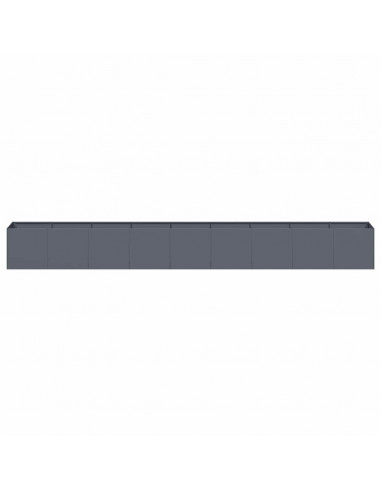 Fioriera Antracite 360x40x40 cm in Acciaio Laminato a Freddo