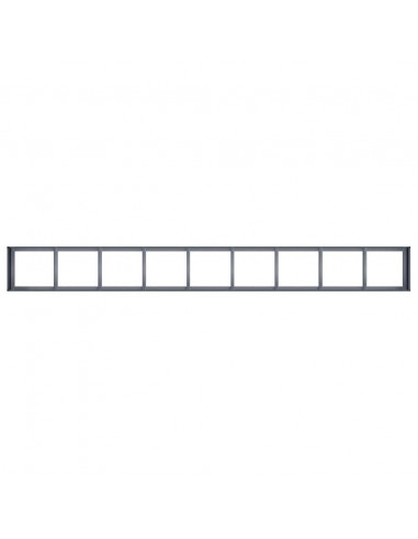 Fioriera Antracite 360x40x40 cm in Acciaio Laminato a Freddo