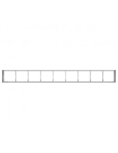 Fioriera 360x40x40 cm in Acciaio Zincato