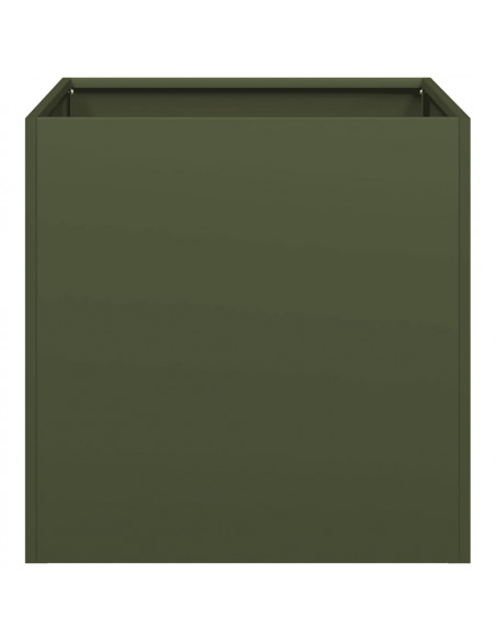 Fioriera Verde Oliva 40x40x40 cm in Acciaio Laminato a Freddo